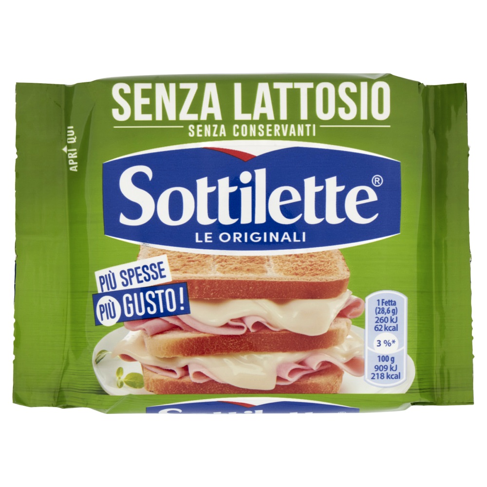 Sottilette Formaggio Fuso a Fette Senza Lattosio
